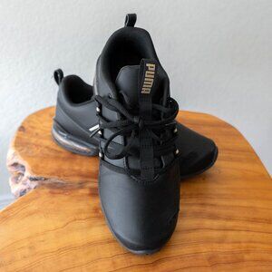 EUC RIAZE PROWL "TEAM GOLD" BLACK GOLD LOW ATHLETIC SHOES STYLE# 376920-01